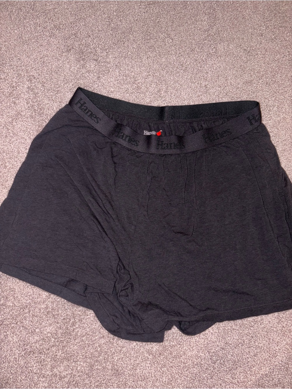 Hanes Black Athletic Boxer Shorts